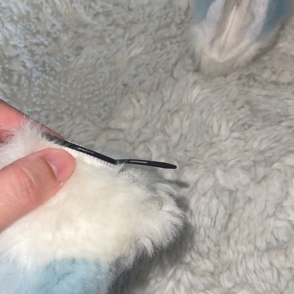 Fuzzy White Bunny Ear clips faux fur fox ears possibly - Picture 7 of 7